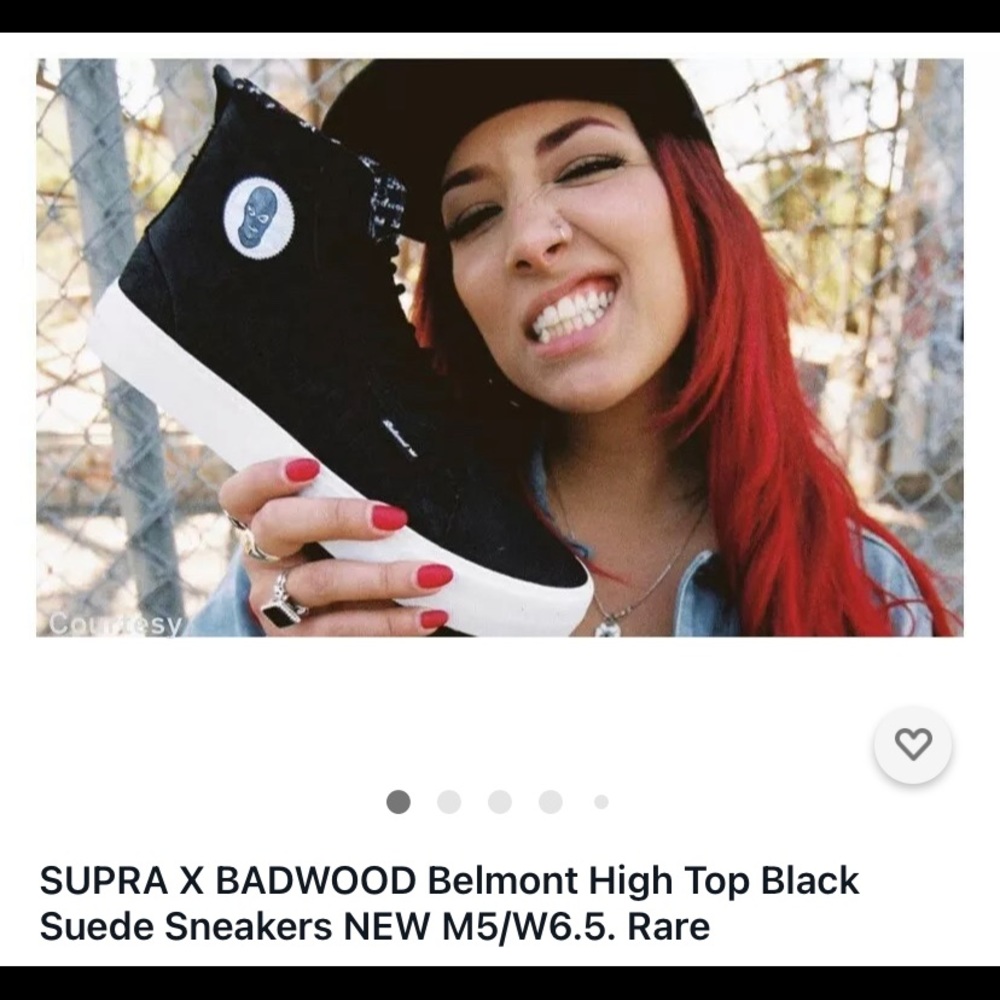Rare Supra x Badwood Suede Sneakers m5/W6.5